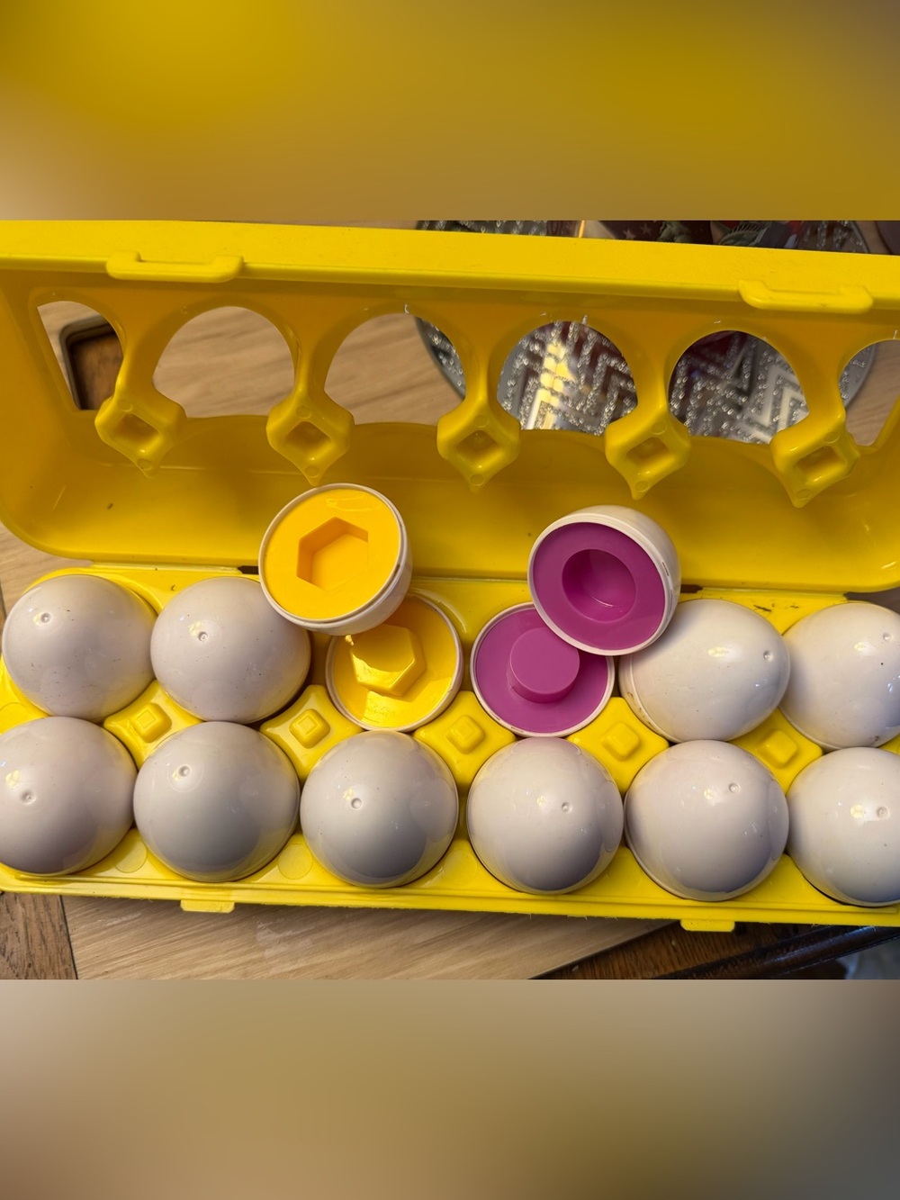 My first Egg Shape Matching toy set!